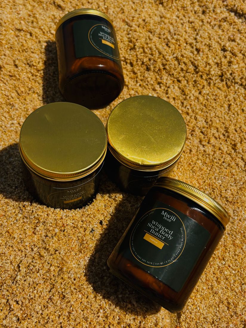 Mwili Buttr jars in the sand